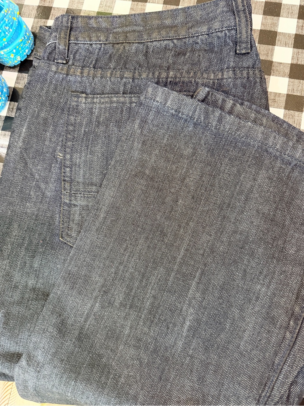 Kenneth Cole New York Black Denim Jeans with Leather Patch